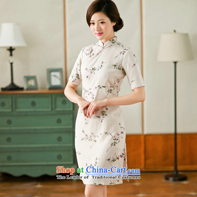 Mr Yuen So Crazy Sex qipao Summer 2015 retro cotton linen arts cheongsam dress girl cheongsam dress improved SAIKA XXL, Yuan (YUAN SU) , , , shopping on the Internet