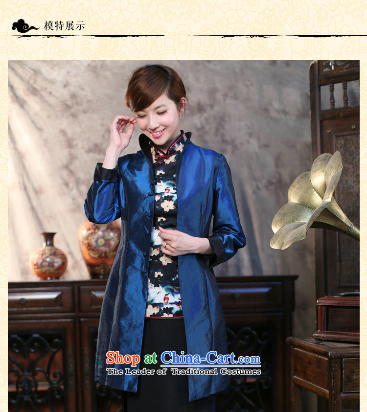 Dan breathing new for women on both sides of the Tang dynasty during the spring and autumn in Ethnic Wind Sau San long Ms. windbreaker collar up black and blue jacket detained Duplex 2XL Photo, prices, brand platters! The elections are supplied in the national character of distribution, so action, buy now enjoy more preferential! As soon as possible.