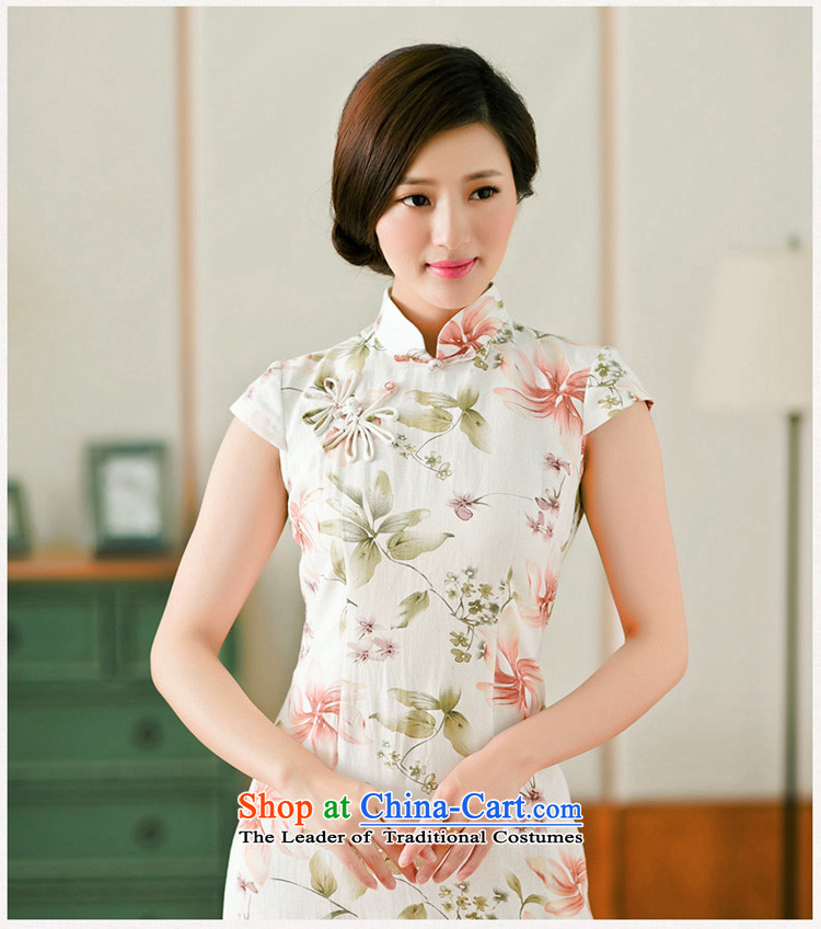 Mr Yuen So Lok sponsors summer 2015 cheongsam dress qipao improved daily new temperament cotton linen dresses of the Republic of Korea Air women YS BLUE XL Photo, prices, brand platters! The elections are supplied in the national character of distribution, so action, buy now enjoy more preferential! As soon as possible.