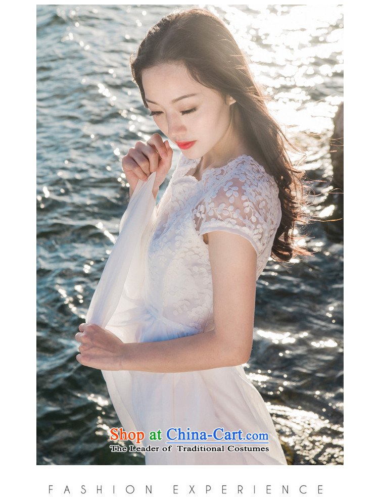The fragrance of a new summer 2015 color for women Antique Lace Embroidery ladies dress cheongsam dress White M picture, prices, brand platters! The elections are supplied in the national character of distribution, so action, buy now enjoy more preferential! As soon as possible.
