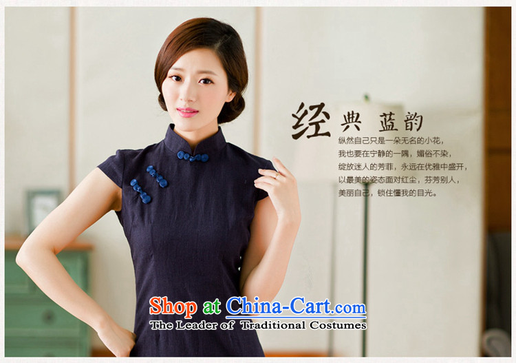 Mr Yuen modesty Arabic cheongsam dress new 2015 daily qipao improved retro solid color cotton linen, qipao dresses YS DARK BLUE XL Photo, prices, brand platters! The elections are supplied in the national character of distribution, so action, buy now enjoy more preferential! As soon as possible.