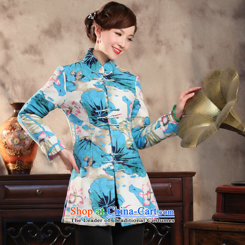 Floral autumn and winter New China wind improved disk detained Buddha spent manually retro. Ms. Long Tang dynasty ãþòâ jacket color as shown in Figure , , , L, spend shopping on the Internet