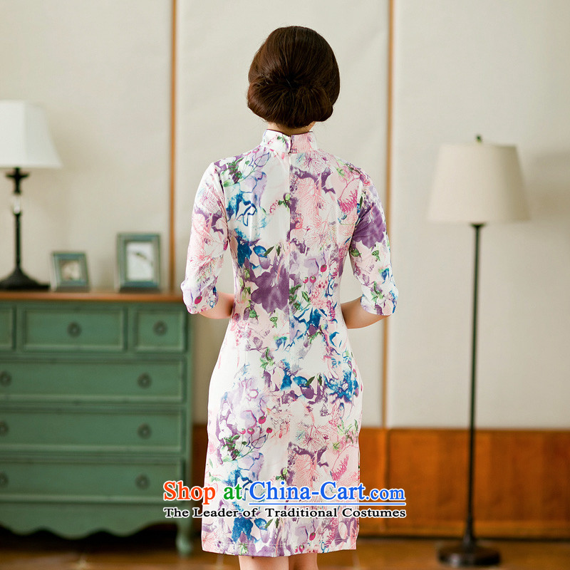 Yuan of flower whispering summer 2015 Stylish retro in style qipao skirt cuff new improved cheongsam dress suit for summer Chinese  Yuan of YS SUIT XXL, YUAN SU shopping on the Internet has been pressed.)