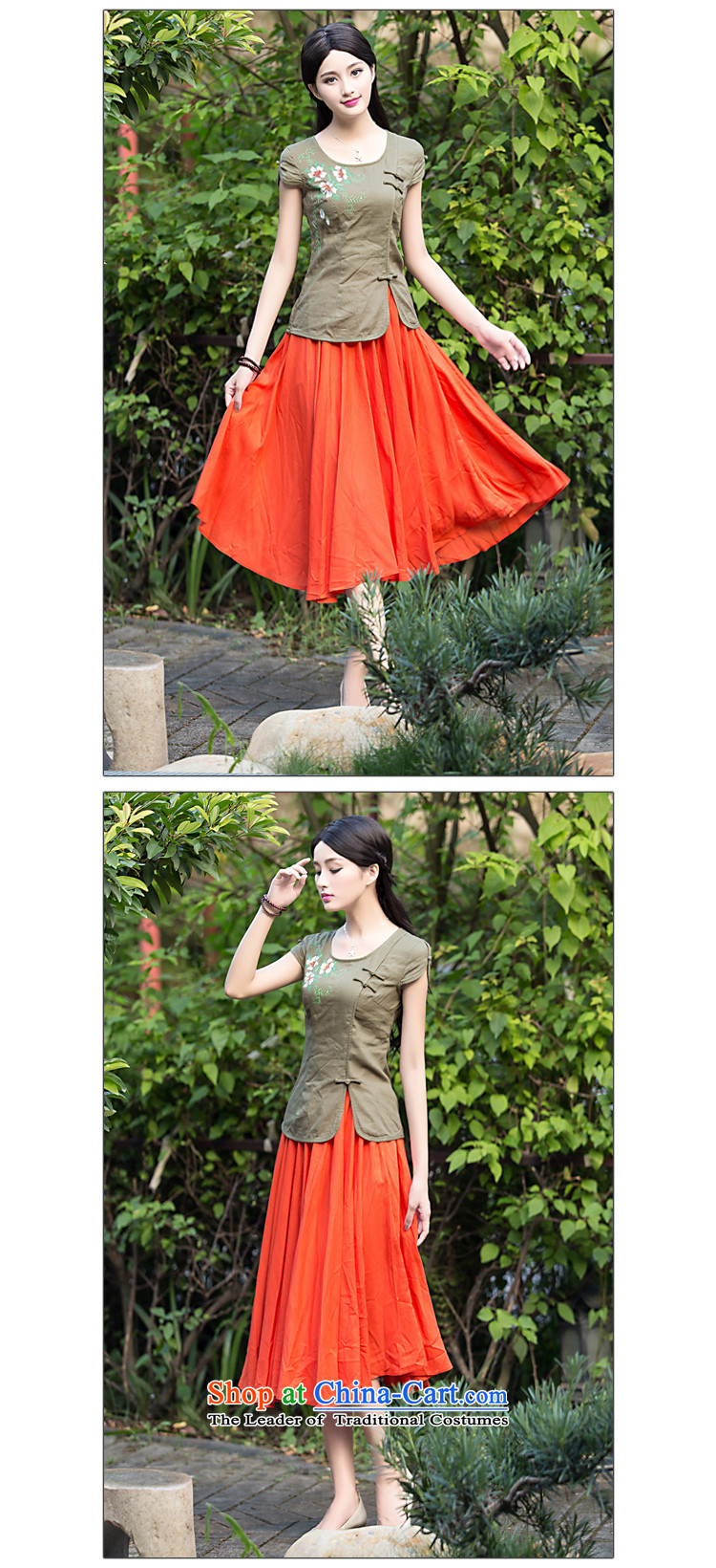 Chinese New Year 2015 classic-Tang Dynasty Chinese Women's Summer Han-linen clothes + skirts qipao 2 Piece Green - kit S picture, prices, brand platters! The elections are supplied in the national character of distribution, so action, buy now enjoy more preferential! As soon as possible.