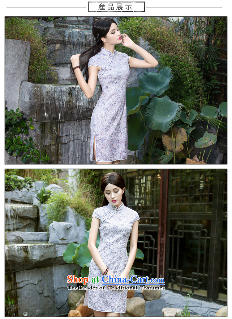 China Ethnic classic 2015 Summer retro improved women's ethnic stylish new short of daily cheongsam dress of heart XL Photo, prices, brand platters! The elections are supplied in the national character of distribution, so action, buy now enjoy more preferential! As soon as possible.