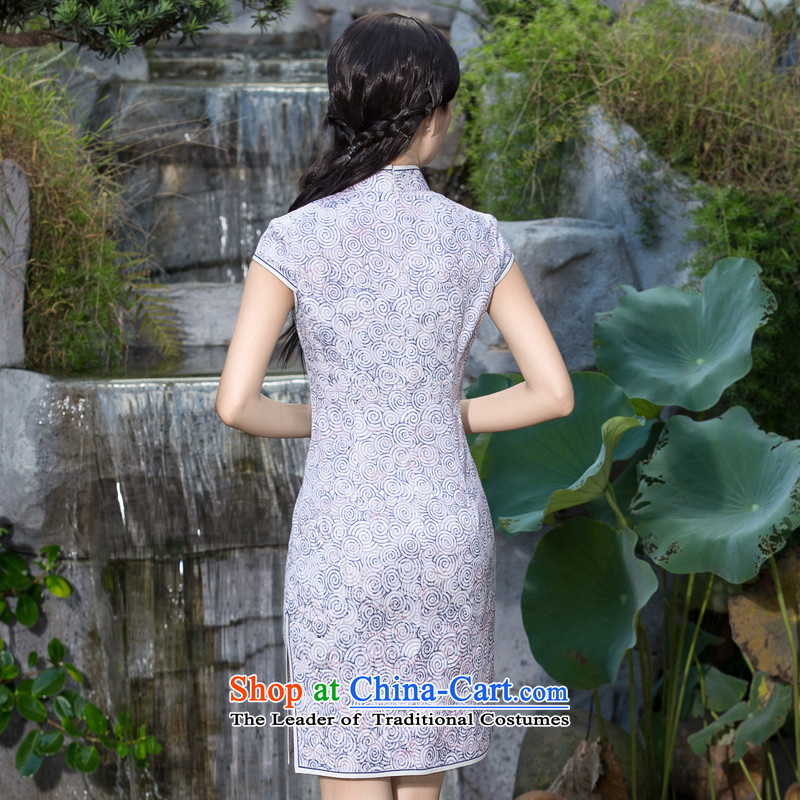 China Ethnic classic 2015 Summer retro improved women's ethnic stylish new short of daily cheongsam dress of heart -wah Classic (XL, HUAZUJINGDIAN) , , , shopping on the Internet