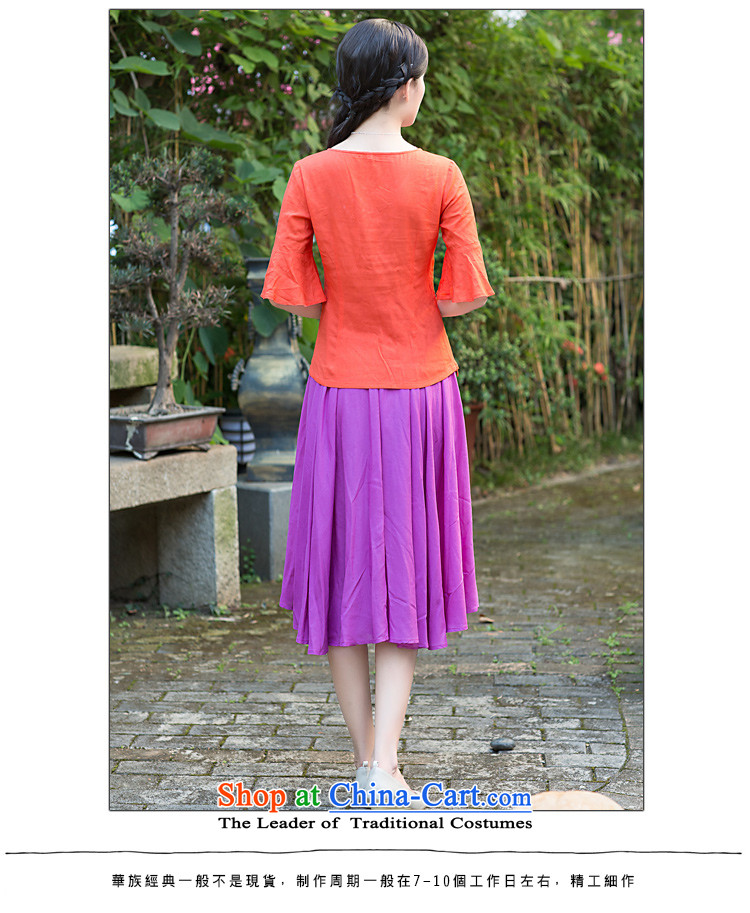 Chinese New Year 2015 Classic Serb woman cotton linen Han-Chinese Antique Summer Tang dynasty improved picture color T-shirt, Ms. qipao M picture, prices, brand platters! The elections are supplied in the national character of distribution, so action, buy now enjoy more preferential! As soon as possible.