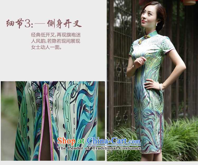The Wu female red autumn 2015 New Silk cheongsam dress with long-in women's daily Sau San dresses short-sleeved 39638A101 M picture, prices, brand platters! The elections are supplied in the national character of distribution, so action, buy now enjoy more preferential! As soon as possible.