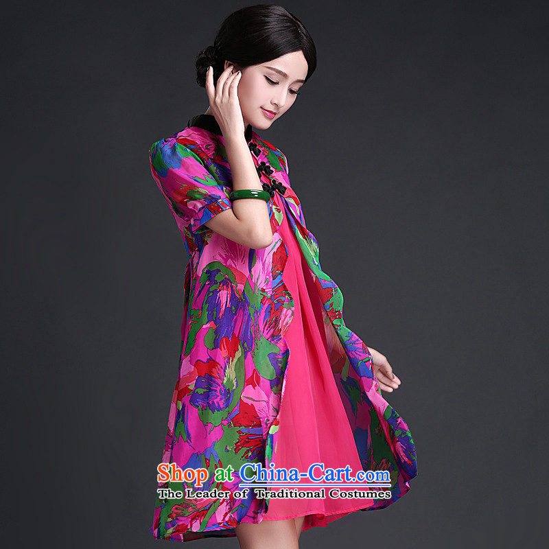 China Ethnic classic 2015 Summer New Stylish retro improved China qipao wind daily elegant cheongsam dress suit XL, China Ethnic Classic (HUAZUJINGDIAN) , , , shopping on the Internet