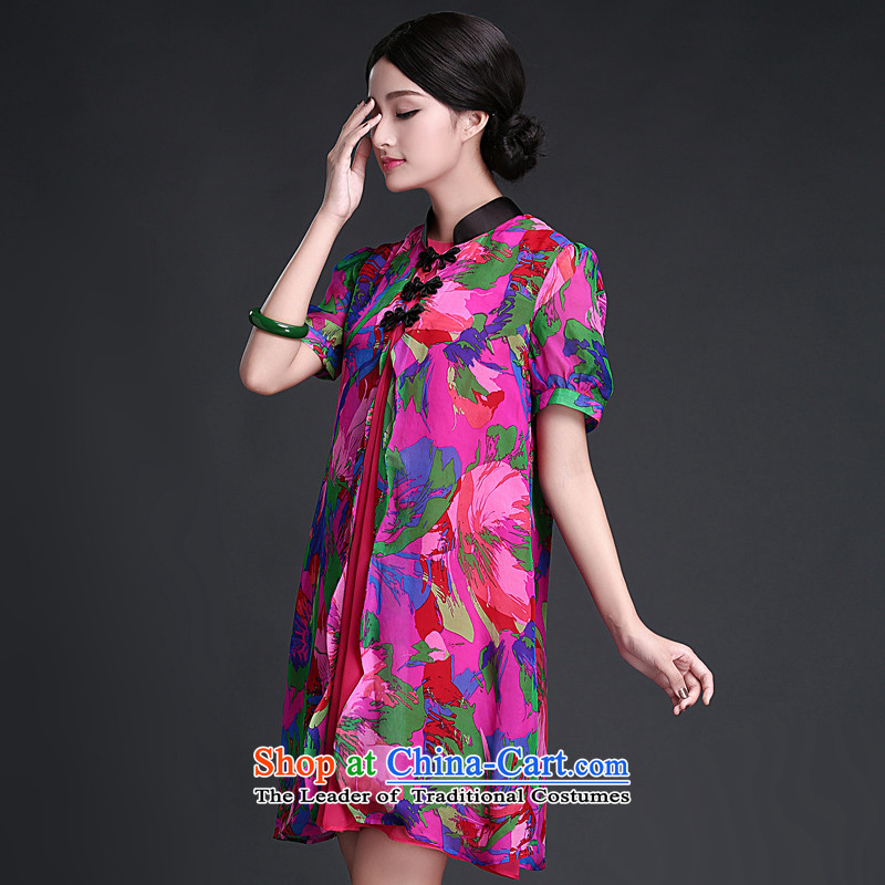China Ethnic classic 2015 Summer New Stylish retro improved China qipao wind daily elegant cheongsam dress suit XL, China Ethnic Classic (HUAZUJINGDIAN) , , , shopping on the Internet