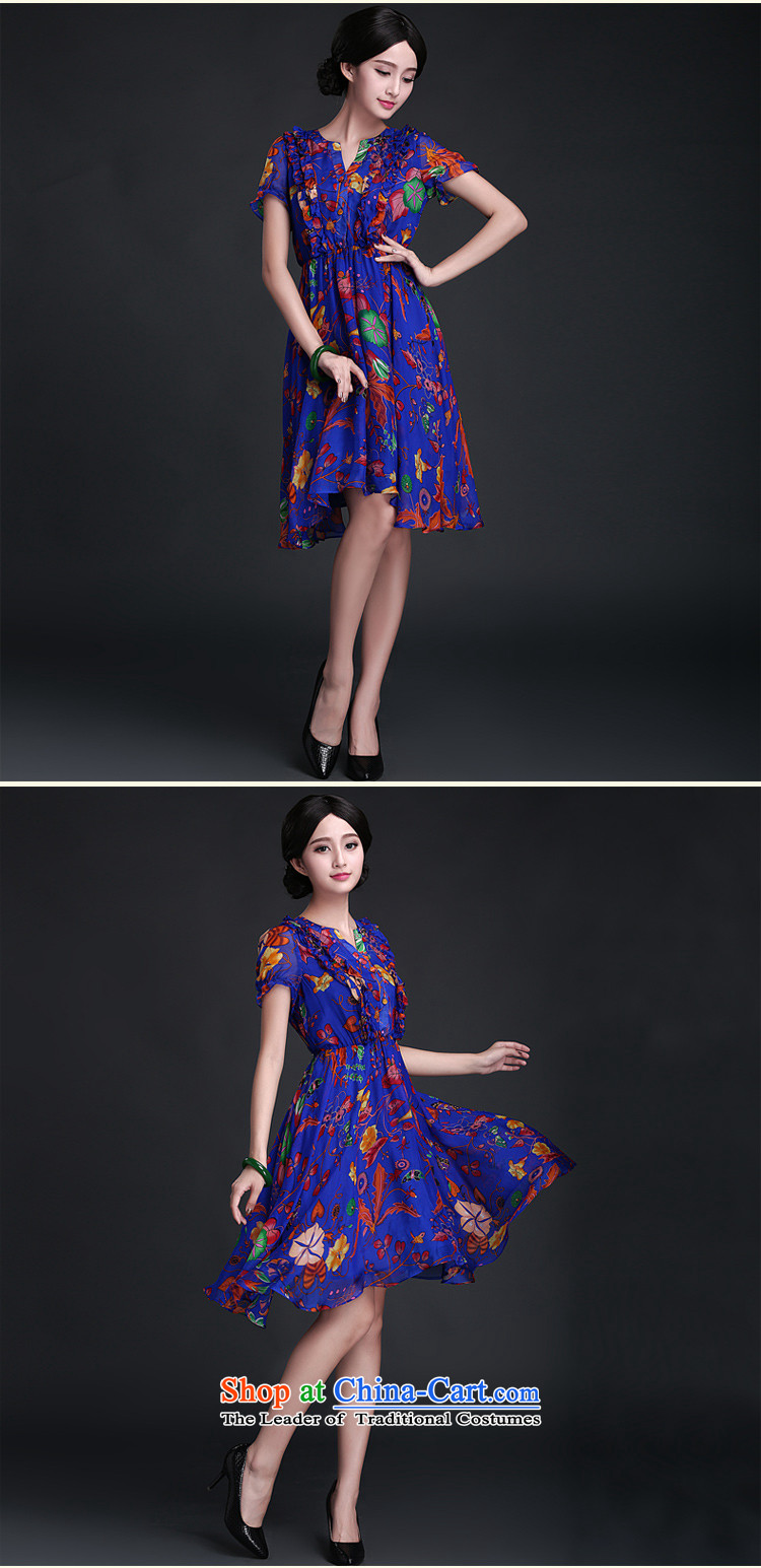 China-stamp Retro classic skirt in summer 2015 Skirt Stylish retro Sau San qipao improved dress suit XXXL picture, prices, brand platters! The elections are supplied in the national character of distribution, so action, buy now enjoy more preferential! As soon as possible.