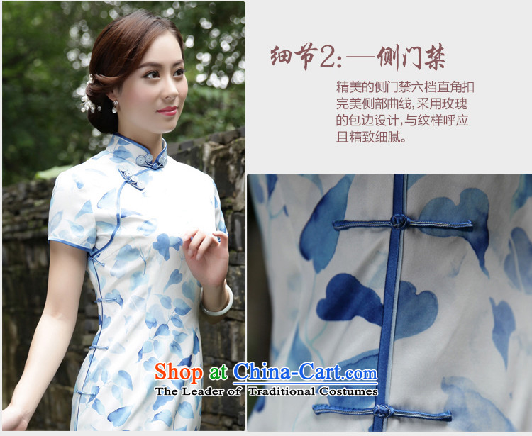 The Wu female red autumn 2015 New Silk cheongsam dress with long-in Sau San-to-day, dresses fresh stamp 39616A102 S picture, prices, brand platters! The elections are supplied in the national character of distribution, so action, buy now enjoy more preferential! As soon as possible.