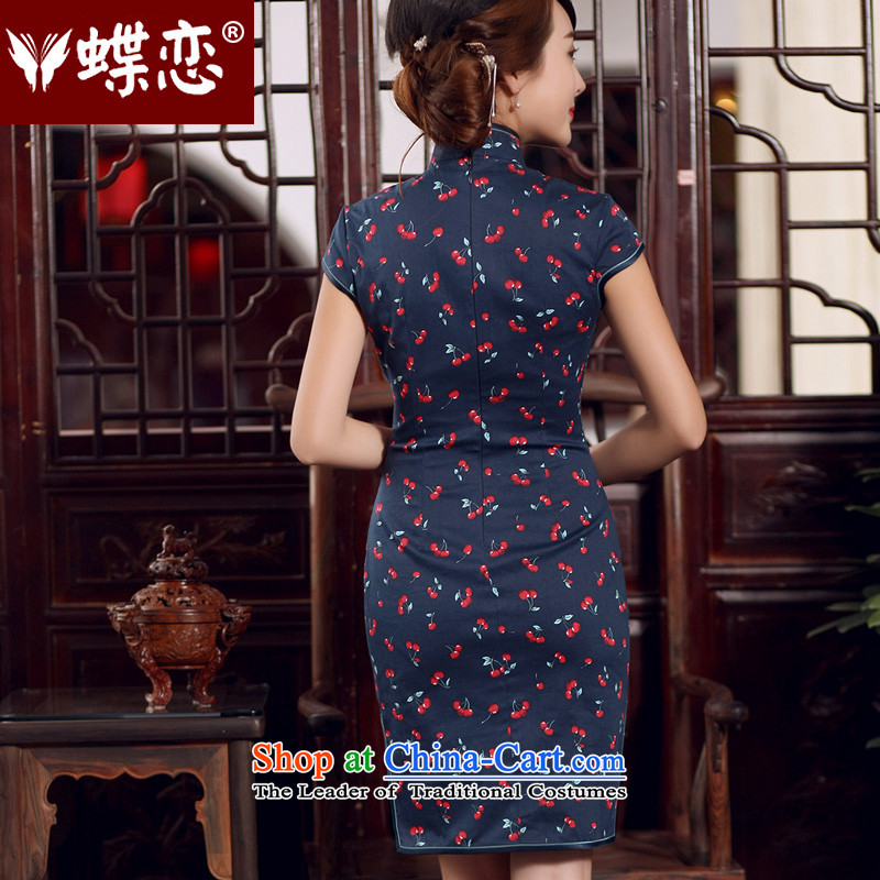 The Butterfly Lovers 2015 Summer New Stylish retro-day   improved graphics thin cotton cheongsam dress figure S, Butterfly Lovers , , , shopping on the Internet