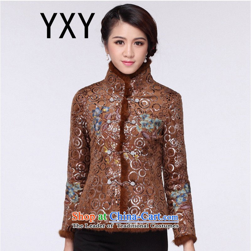 In line the elderly in the cheongsam cloud Tang dynasty ?tòa RX9090 Brown?M