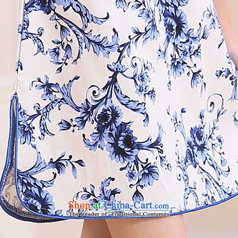 The Cloud's stake of children's wear girls cotton improved cheongsam dress vests children dresses MT51601  110cm, porcelain-line (youthinking cloud) , , , shopping on the Internet