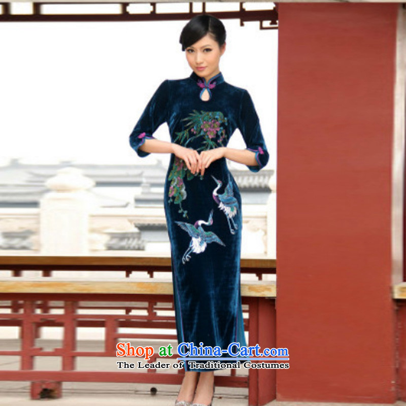 In line China dresses qipao cloud. The forklift truck long hand-painted retro RXA603 qipao black XXXL Sau San Picture, prices, brand platters! The elections are supplied in the national character of distribution, so action, buy now enjoy more preferential! As soon as possible.