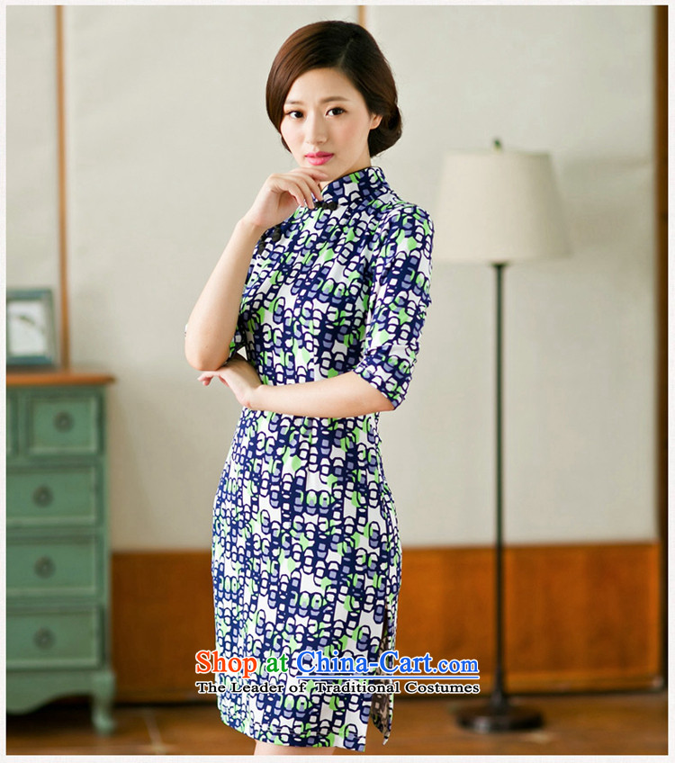 Mr YUEN Tze-pixel phthalocyanine 2015 improved cheongsam dress in cuff cheongsam dress Stylish retro-day qipao knitted dress suit M pictures, YS price, brand platters! The elections are supplied in the national character of distribution, so action, buy now enjoy more preferential! As soon as possible.