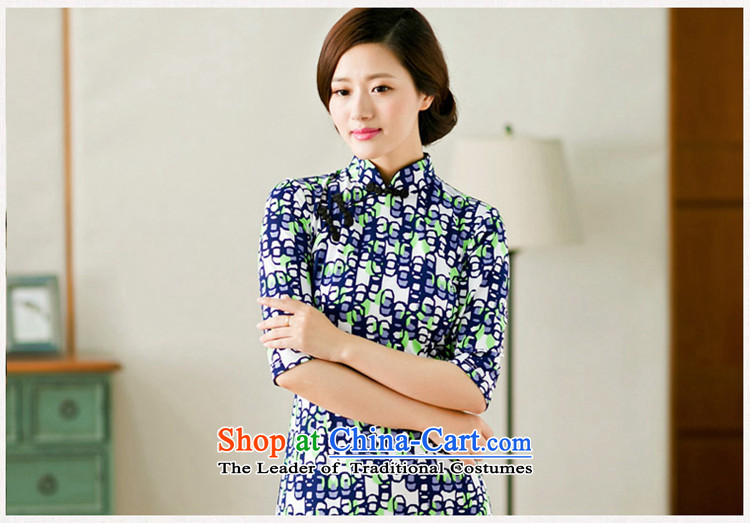 Mr YUEN Tze-pixel phthalocyanine 2015 improved cheongsam dress in cuff cheongsam dress Stylish retro-day qipao knitted dress suit M pictures, YS price, brand platters! The elections are supplied in the national character of distribution, so action, buy now enjoy more preferential! As soon as possible.