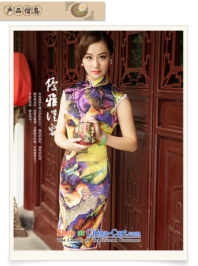 The Wu female red 2015 Summer New Silk Cheongsam dress improved Sau San single qipao short for women dresses khaki L picture, prices, brand platters! The elections are supplied in the national character of distribution, so action, buy now enjoy more preferential! As soon as possible.