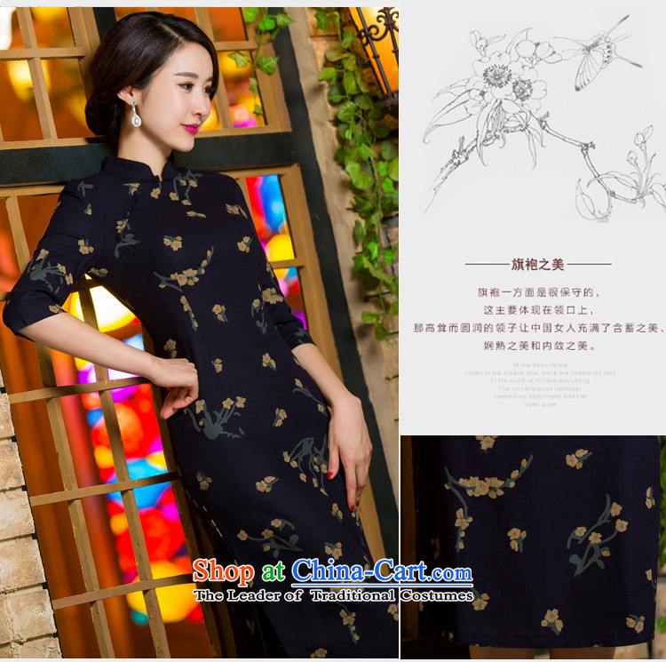 The city of autumn 2015, replacing the graphics in Sau San retro thin large cuff improved linen long skirt qipao day lilies XXXL picture, prices, brand platters! The elections are supplied in the national character of distribution, so action, buy now enjoy more preferential! As soon as possible.