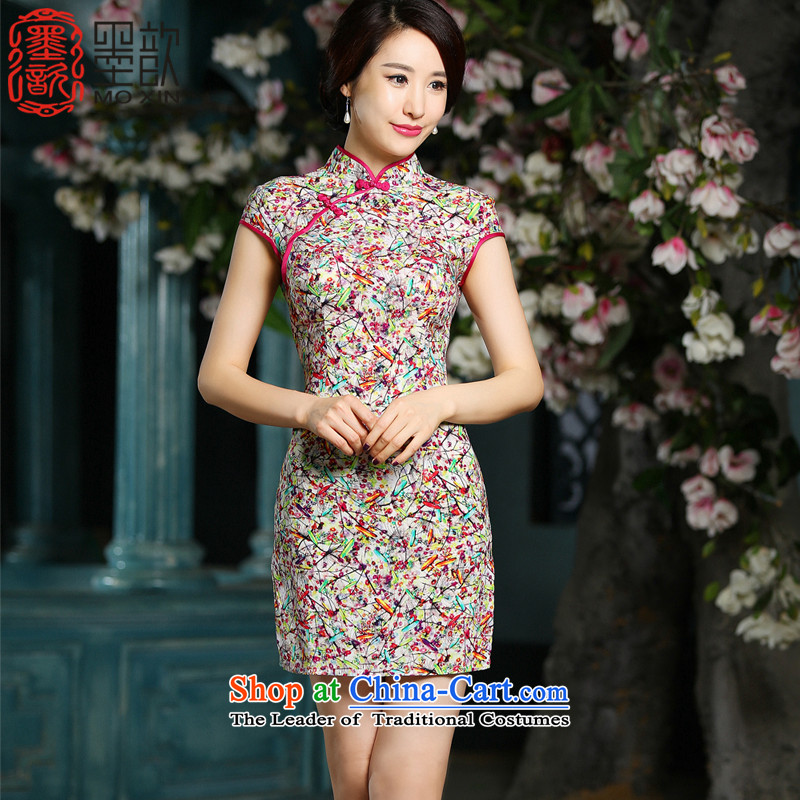 The frost-to-day improvements ? deplores the short of Sau San qipao graphics package thin and dresses stamp CHINESE CHEONGSAM ZA708 Suit M