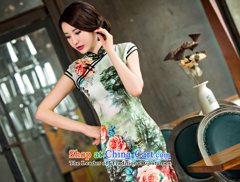 Mr Yuen So hsunchiang cheongsam dress on 2015 new retro style qipao summer improved daily short-sleeved cheongsam dress QD252 picture color M brand, prices, picture platters! The elections are supplied in the national character of distribution, so action, buy now enjoy more preferential! As soon as possible.
