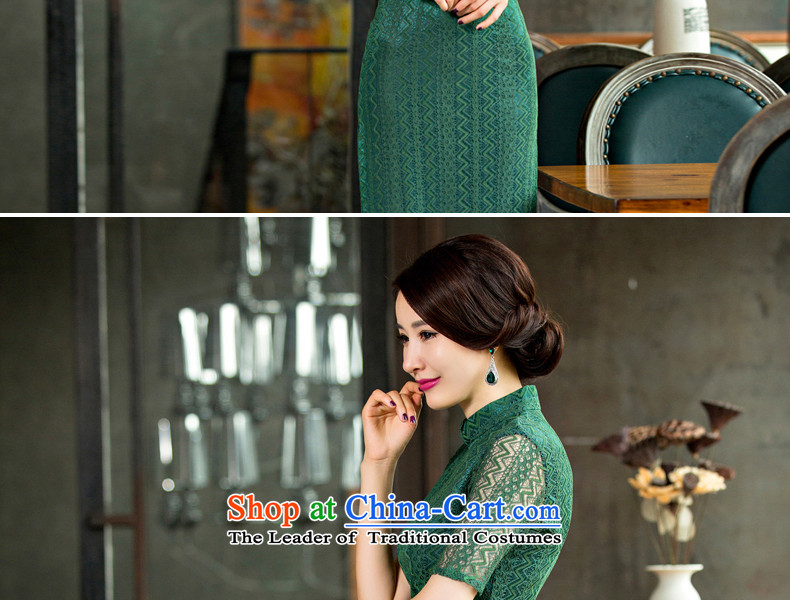Yuan of green Yu Beauty 2015 new cheongsam dress short-sleeved long qipao older qipao gown cheongsam with improved mother QD249 green L picture, prices, brand platters! The elections are supplied in the national character of distribution, so action, buy now enjoy more preferential! As soon as possible.