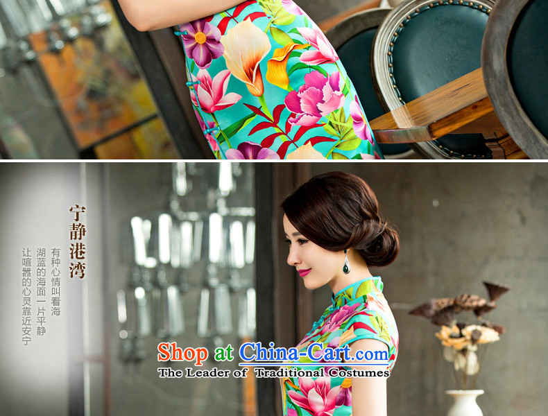 Mr Yuen So Magnolia retro stamp long cheongsam dress qipao 2015 new national high wind of the forklift truck Sau San cheongsam dress QD246 XL Photo, prices, brand platters! The elections are supplied in the national character of distribution, so action, buy now enjoy more preferential! As soon as possible.