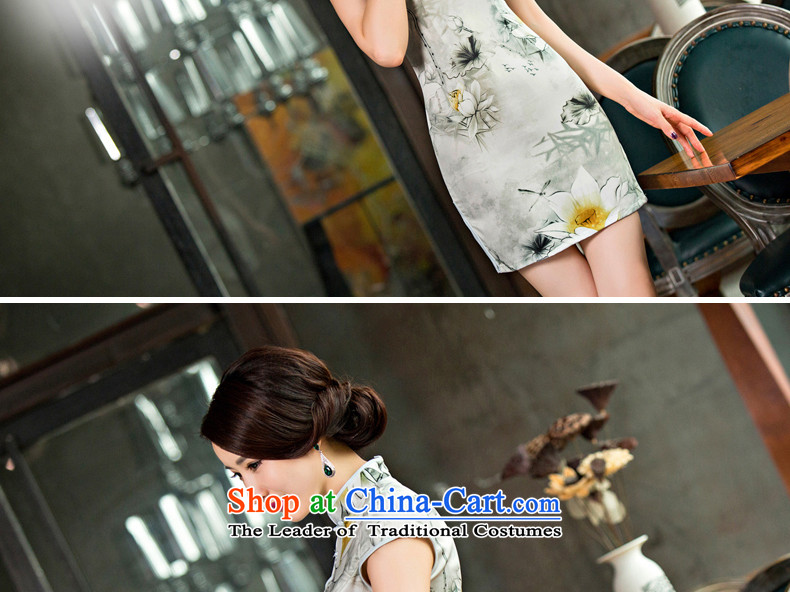 Yuan of picking the national culture and stylish Lin quality Silk Cheongsam improved retro 2015 new cheongsam dress China wind QD244 female Suit M picture, prices, brand platters! The elections are supplied in the national character of distribution, so action, buy now enjoy more preferential! As soon as possible.