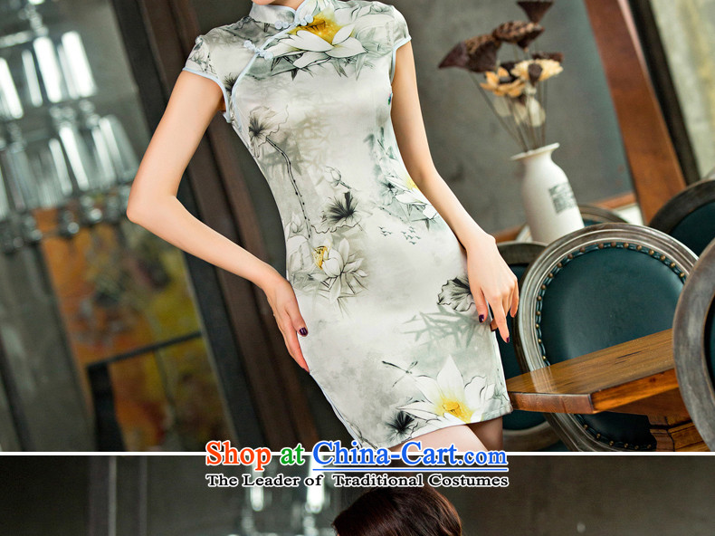 Yuan of picking the national culture and stylish Lin quality Silk Cheongsam improved retro 2015 new cheongsam dress China wind QD244 female Suit M picture, prices, brand platters! The elections are supplied in the national character of distribution, so action, buy now enjoy more preferential! As soon as possible.