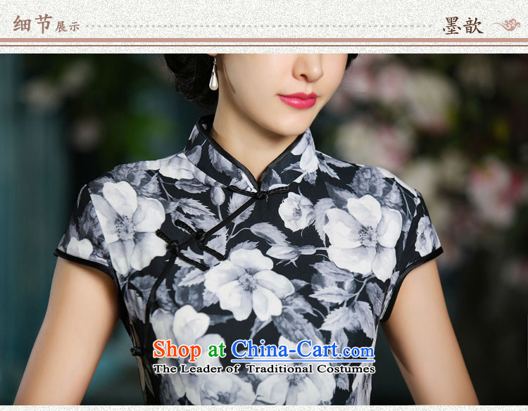 The new 2015 Winter Ling 歆 of daily improved long thin qipao known video 