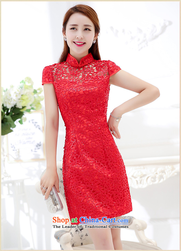 Stylish new red devil of qipao gown romance buds bride bows embroidery elegant classical collar dresses larger female 1576 RED M picture, prices, brand platters! The elections are supplied in the national character of distribution, so action, buy now enjoy more preferential! As soon as possible.