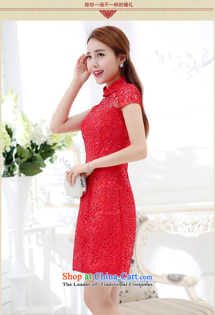 Stylish new red devil of qipao gown romance buds bride bows embroidery elegant classical collar dresses larger female 1576 RED M picture, prices, brand platters! The elections are supplied in the national character of distribution, so action, buy now enjoy more preferential! As soon as possible.