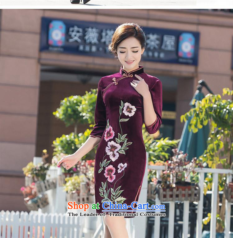 Qipao spring and summer new Stretch Wool stylish embroidery Sau San cheongsam dress qipao everyday dress photo color S picture, prices, brand platters! The elections are supplied in the national character of distribution, so action, buy now enjoy more preferential! As soon as possible.