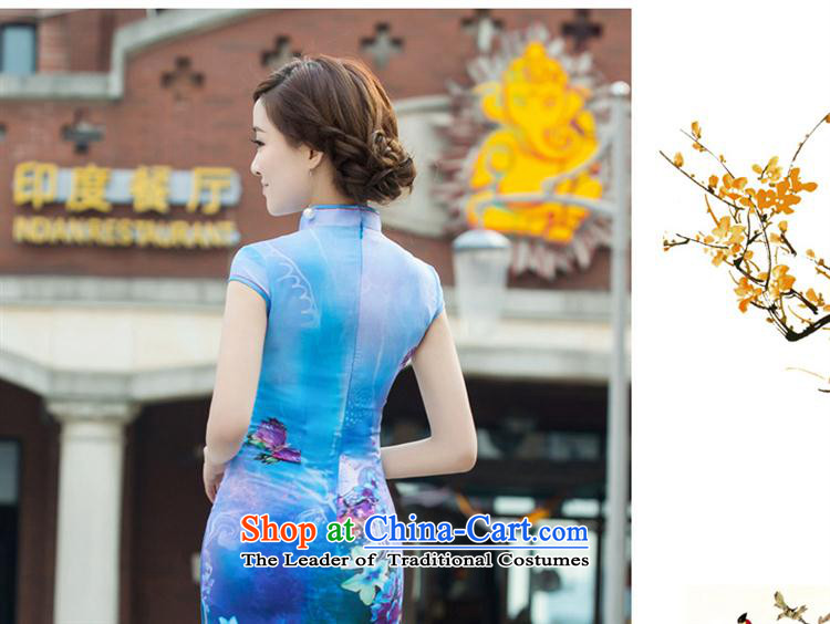 Summer 2015 New Stylish retro qipao and sexy republic of korea long skirt Fashion as figure M picture, prices, brand platters! The elections are supplied in the national character of distribution, so action, buy now enjoy more preferential! As soon as possible.