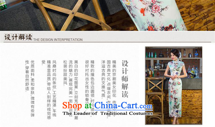 The new long high on the forklift truck and sexy cheongsam dress daily Popular national wind female graphics thin Silk Cheongsam Template Characteristics M Show pictures, prices, brand platters! The elections are supplied in the national character of distribution, so action, buy now enjoy more preferential! As soon as possible.