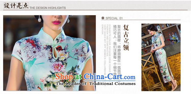 The new long high on the forklift truck and sexy cheongsam dress daily Popular national wind female graphics thin Silk Cheongsam Template Characteristics M Show pictures, prices, brand platters! The elections are supplied in the national character of distribution, so action, buy now enjoy more preferential! As soon as possible.
