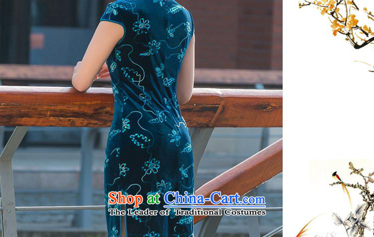 2015 Summer new embroidery cheongsam dress qipao velvet retro-Day Banquet cheongsam dress figure S picture, prices, brand platters! The elections are supplied in the national character of distribution, so action, buy now enjoy more preferential! As soon as possible.