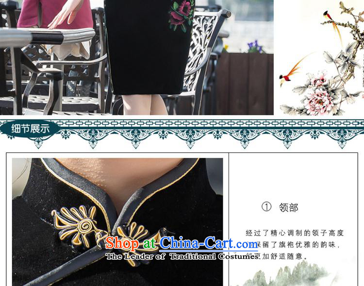 Qipao 2015 Spring Antique stretch of 7-Day Banquet qipao cuff velvet cheongsam dress mother figure XL Photo, prices, brand platters! The elections are supplied in the national character of distribution, so action, buy now enjoy more preferential! As soon as possible.