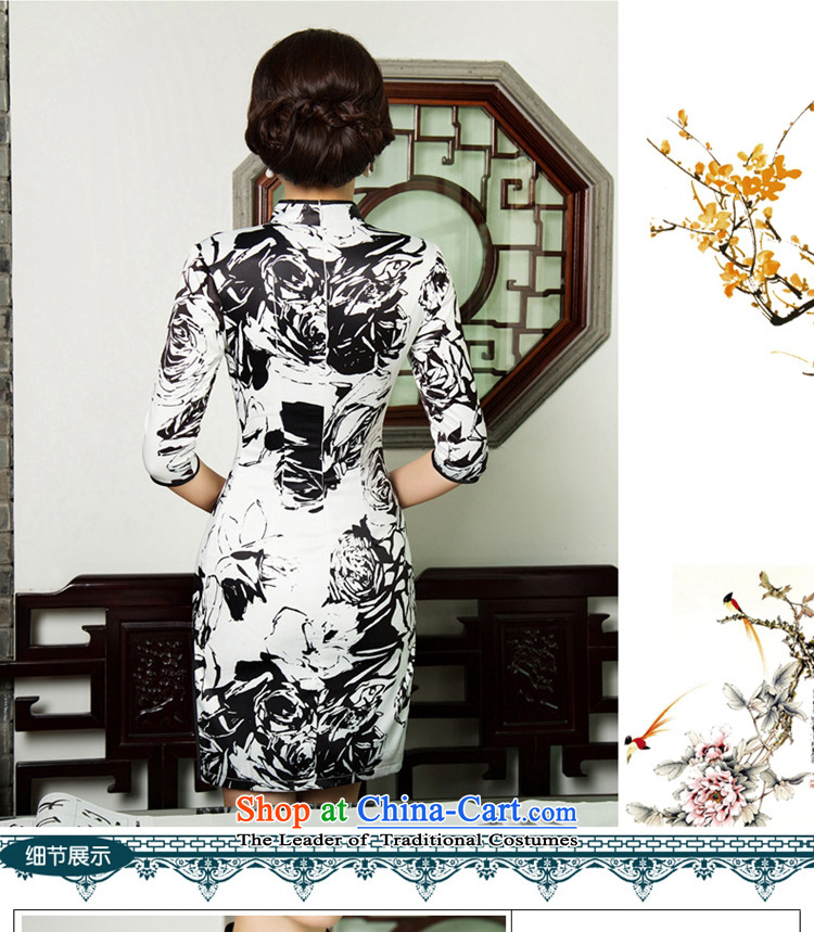 Mr Yuen modesty new 2015 yen cheongsam dress summer lace retro arts cheongsam dress daily improved color picture 11019 qipao XL Photo, prices, brand platters! The elections are supplied in the national character of distribution, so action, buy now enjoy more preferential! As soon as possible.
