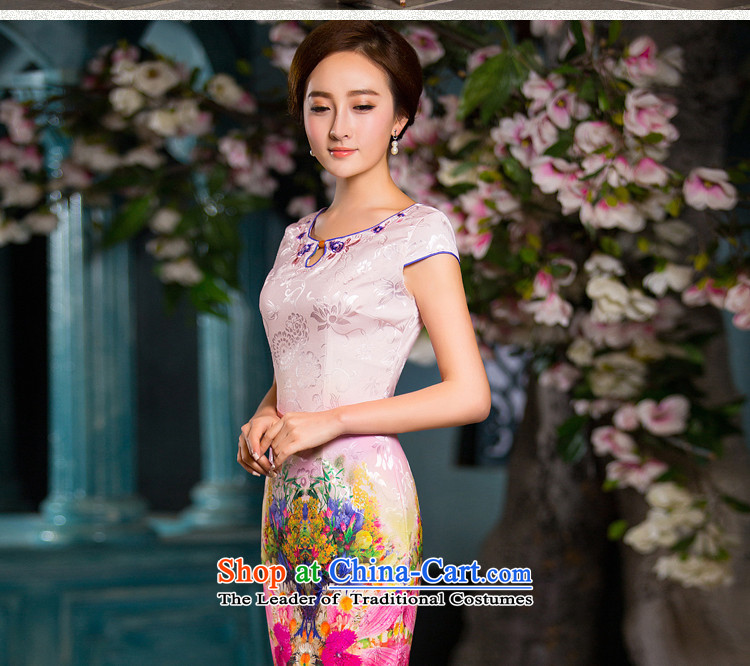 Yuan of toner on the 2015 Summer stylish cheongsam dress new improved cheongsam dress Sau San qipao antique dresses QD191 pink XL Photo, prices, brand platters! The elections are supplied in the national character of distribution, so action, buy now enjoy more preferential! As soon as possible.