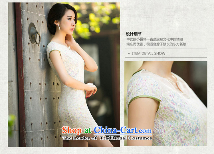 The white Lei 2015 Summer 歆 new daily improved cheongsam dress billowy flounces lace cheongsam dress suit ZA 029 Light Yellow 2XL Photo, prices, brand platters! The elections are supplied in the national character of distribution, so action, buy now enjoy more preferential! As soon as possible.