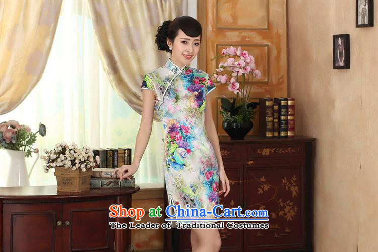 Retro classic Silk Satin Poster elastic Sau San double short qipao picture color L photo, prices, brand platters! The elections are supplied in the national character of distribution, so action, buy now enjoy more preferential! As soon as possible.