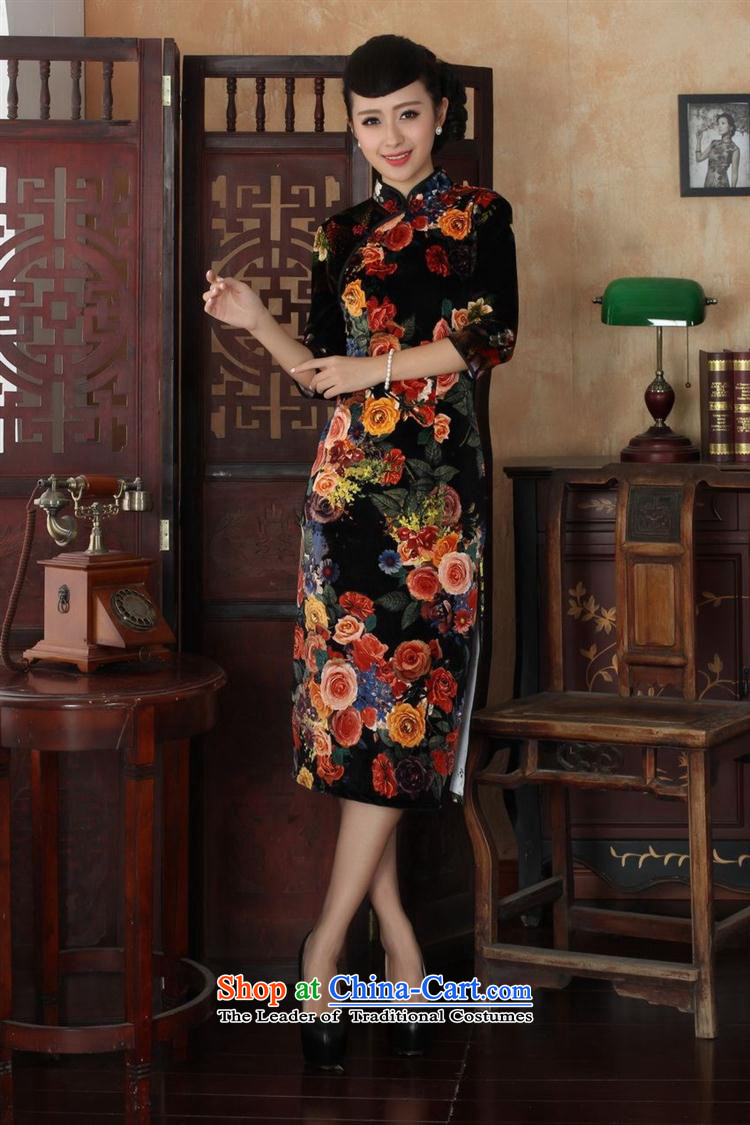 Tang Dynasty qipao Stretch Wool poster stylish Kim in the medium to long term, short-sleeved qipao picture color pictures, prices, XL brand platters! The elections are supplied in the national character of distribution, so action, buy now enjoy more preferential! As soon as possible.