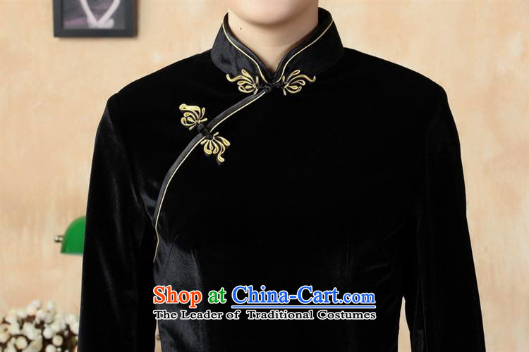 Tang dynasty qipao - New Pure color and the Stretch Wool qipao seven really sleeve black XXL picture, prices, brand platters! The elections are supplied in the national character of distribution, so action, buy now enjoy more preferential! As soon as possible.