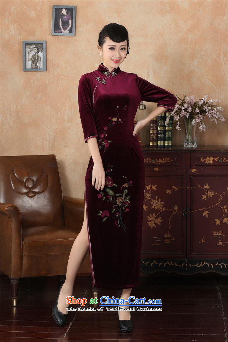 Tang dynasty qipao 3 new Superior Stretch Wool qipao seven gold cuff color pictures, XXXL picture price, brand platters! The elections are supplied in the national character of distribution, so action, buy now enjoy more preferential! As soon as possible.