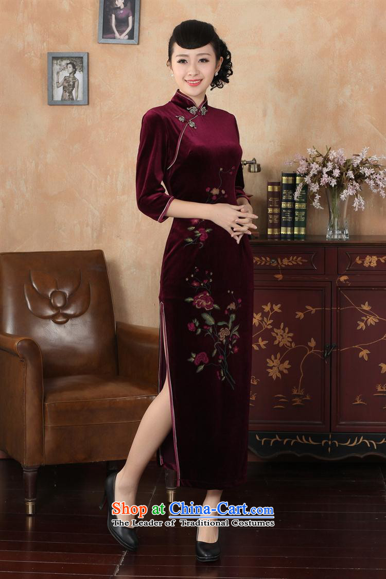 Tang dynasty qipao 3 new Superior Stretch Wool qipao seven gold cuff color pictures, XXXL picture price, brand platters! The elections are supplied in the national character of distribution, so action, buy now enjoy more preferential! As soon as possible.