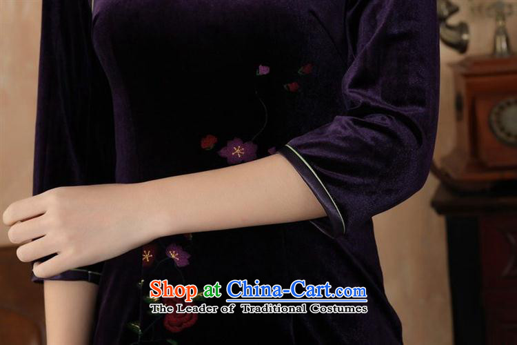 Tang dynasty qipao 3 - New Superior Stretch Wool qipao seven gold cuff color pictures, L photo price, brand platters! The elections are supplied in the national character of distribution, so action, buy now enjoy more preferential! As soon as possible.