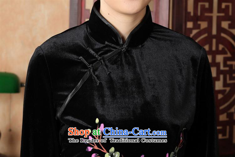 Ms. Tang Dynasty Chinese clothing ethnic women 9 cuff scouring pads qipao shirt 920 Black M picture, prices, brand platters! The elections are supplied in the national character of distribution, so action, buy now enjoy more preferential! As soon as possible.