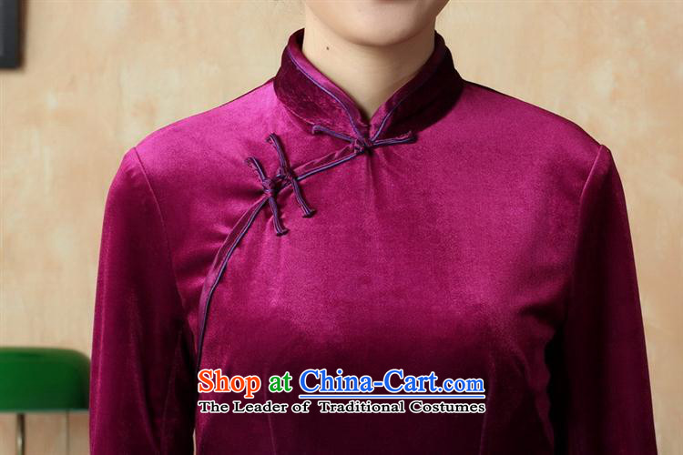 Tang Dynasty qipao Stretch Wool poster stylish Kim flowers in short-sleeved qipao picture color L photo, prices, brand platters! The elections are supplied in the national character of distribution, so action, buy now enjoy more preferential! As soon as possible.